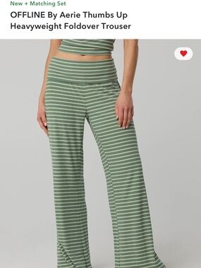 OFFLINE Aerie Heavyweight Foldover Ribbed Pants